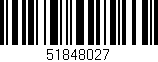 Código de barras (EAN, GTIN, SKU, ISBN): '51848027'