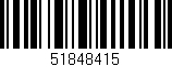 Código de barras (EAN, GTIN, SKU, ISBN): '51848415'