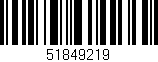 Código de barras (EAN, GTIN, SKU, ISBN): '51849219'
