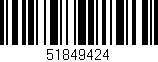 Código de barras (EAN, GTIN, SKU, ISBN): '51849424'