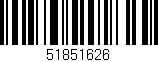 Código de barras (EAN, GTIN, SKU, ISBN): '51851626'