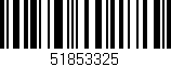 Código de barras (EAN, GTIN, SKU, ISBN): '51853325'