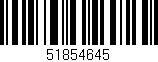 Código de barras (EAN, GTIN, SKU, ISBN): '51854645'
