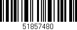 Código de barras (EAN, GTIN, SKU, ISBN): '51857480'