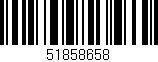 Código de barras (EAN, GTIN, SKU, ISBN): '51858658'