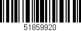 Código de barras (EAN, GTIN, SKU, ISBN): '51859920'