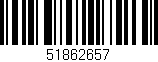 Código de barras (EAN, GTIN, SKU, ISBN): '51862657'