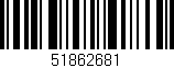 Código de barras (EAN, GTIN, SKU, ISBN): '51862681'