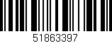 Código de barras (EAN, GTIN, SKU, ISBN): '51863397'
