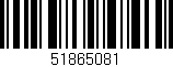 Código de barras (EAN, GTIN, SKU, ISBN): '51865081'