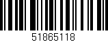Código de barras (EAN, GTIN, SKU, ISBN): '51865118'
