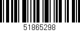 Código de barras (EAN, GTIN, SKU, ISBN): '51865298'