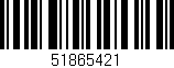 Código de barras (EAN, GTIN, SKU, ISBN): '51865421'