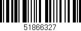 Código de barras (EAN, GTIN, SKU, ISBN): '51866327'