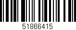 Código de barras (EAN, GTIN, SKU, ISBN): '51866415'