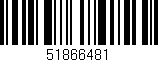Código de barras (EAN, GTIN, SKU, ISBN): '51866481'