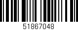 Código de barras (EAN, GTIN, SKU, ISBN): '51867048'