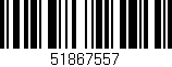 Código de barras (EAN, GTIN, SKU, ISBN): '51867557'