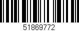 Código de barras (EAN, GTIN, SKU, ISBN): '51869772'