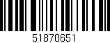 Código de barras (EAN, GTIN, SKU, ISBN): '51870651'