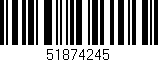 Código de barras (EAN, GTIN, SKU, ISBN): '51874245'