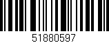 Código de barras (EAN, GTIN, SKU, ISBN): '51880597'