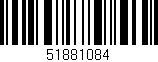 Código de barras (EAN, GTIN, SKU, ISBN): '51881084'