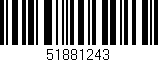 Código de barras (EAN, GTIN, SKU, ISBN): '51881243'