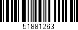 Código de barras (EAN, GTIN, SKU, ISBN): '51881263'