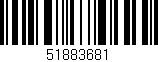 Código de barras (EAN, GTIN, SKU, ISBN): '51883681'