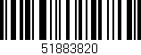 Código de barras (EAN, GTIN, SKU, ISBN): '51883820'