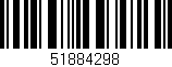 Código de barras (EAN, GTIN, SKU, ISBN): '51884298'