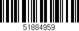 Código de barras (EAN, GTIN, SKU, ISBN): '51884959'