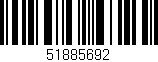 Código de barras (EAN, GTIN, SKU, ISBN): '51885692'