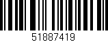 Código de barras (EAN, GTIN, SKU, ISBN): '51887419'