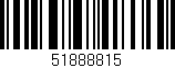 Código de barras (EAN, GTIN, SKU, ISBN): '51888815'