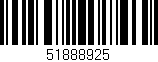 Código de barras (EAN, GTIN, SKU, ISBN): '51888925'