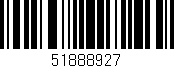 Código de barras (EAN, GTIN, SKU, ISBN): '51888927'