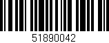 Código de barras (EAN, GTIN, SKU, ISBN): '51890042'