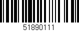 Código de barras (EAN, GTIN, SKU, ISBN): '51890111'