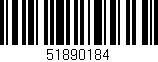 Código de barras (EAN, GTIN, SKU, ISBN): '51890184'