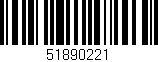 Código de barras (EAN, GTIN, SKU, ISBN): '51890221'