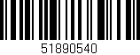 Código de barras (EAN, GTIN, SKU, ISBN): '51890540'