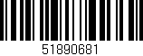 Código de barras (EAN, GTIN, SKU, ISBN): '51890681'
