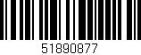 Código de barras (EAN, GTIN, SKU, ISBN): '51890877'