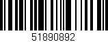 Código de barras (EAN, GTIN, SKU, ISBN): '51890892'