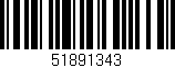 Código de barras (EAN, GTIN, SKU, ISBN): '51891343'