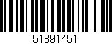 Código de barras (EAN, GTIN, SKU, ISBN): '51891451'