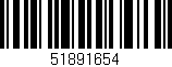 Código de barras (EAN, GTIN, SKU, ISBN): '51891654'