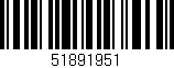 Código de barras (EAN, GTIN, SKU, ISBN): '51891951'